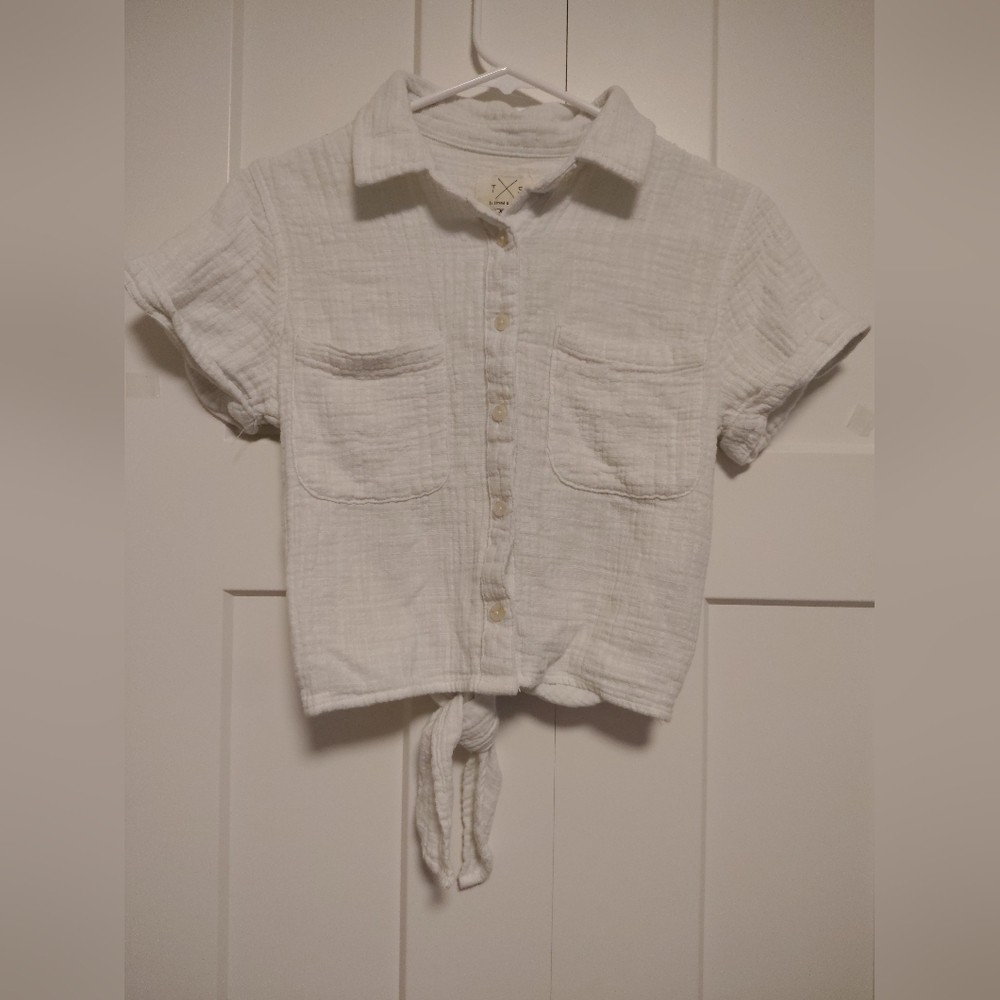Thread & Supply Kids White Button-Down Shirt